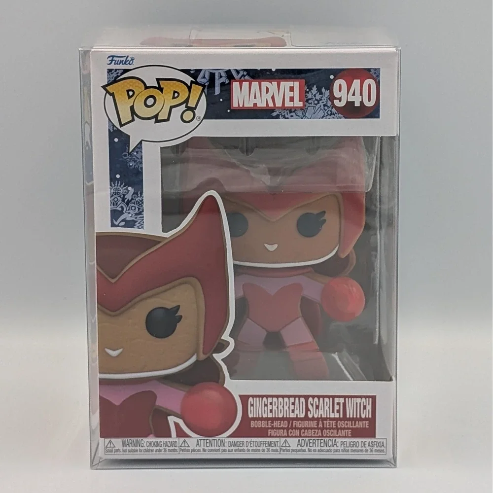 Funko Pop Marvel Gingerbread Scarlet Witch 940 Holiday Wanda Maximoff Protector